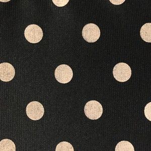 •Strapless polka dot and black dress